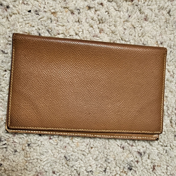 Hermès Tan Leather Flap Agenda Notebook Checkbook Wallet - Picture 3 of 10